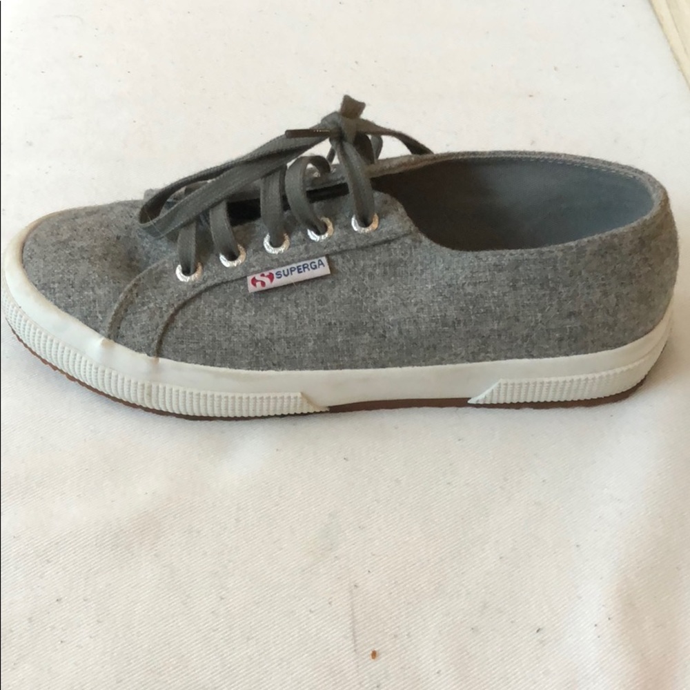 Grey Wool Superga Sneakers Size 7.5